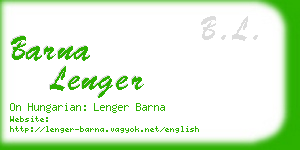 barna lenger business card